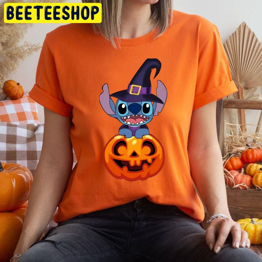 Cute Stitch Pumpkin Halloween Beeteeshop Trending Unisex T-Shirt