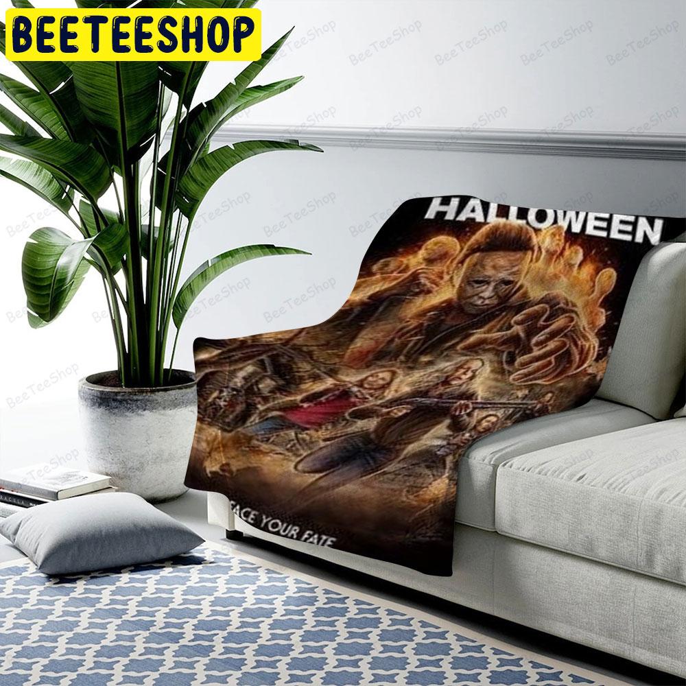 Face Your Fate Halloween Beeteeshop US Cozy Blanket