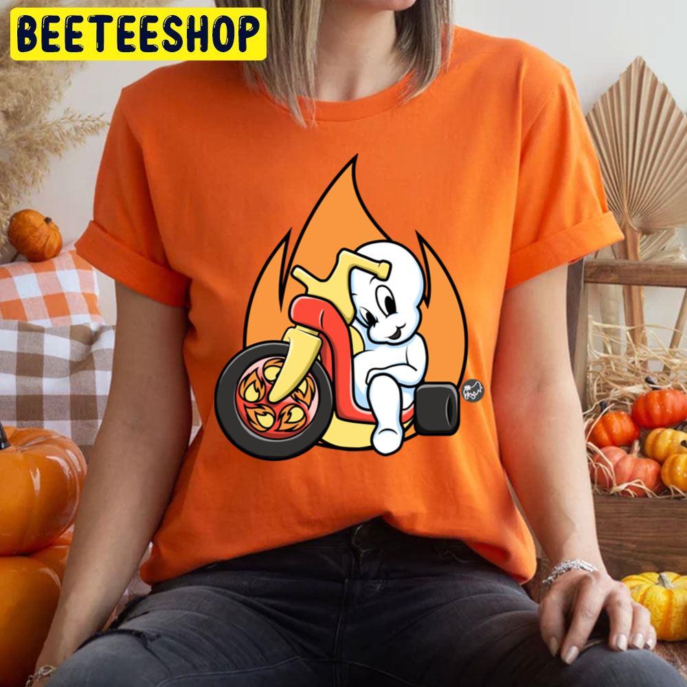 Fire Ghost Rider Casper Happy Halloween Beeteeshop Trending Unisex T-Shirt