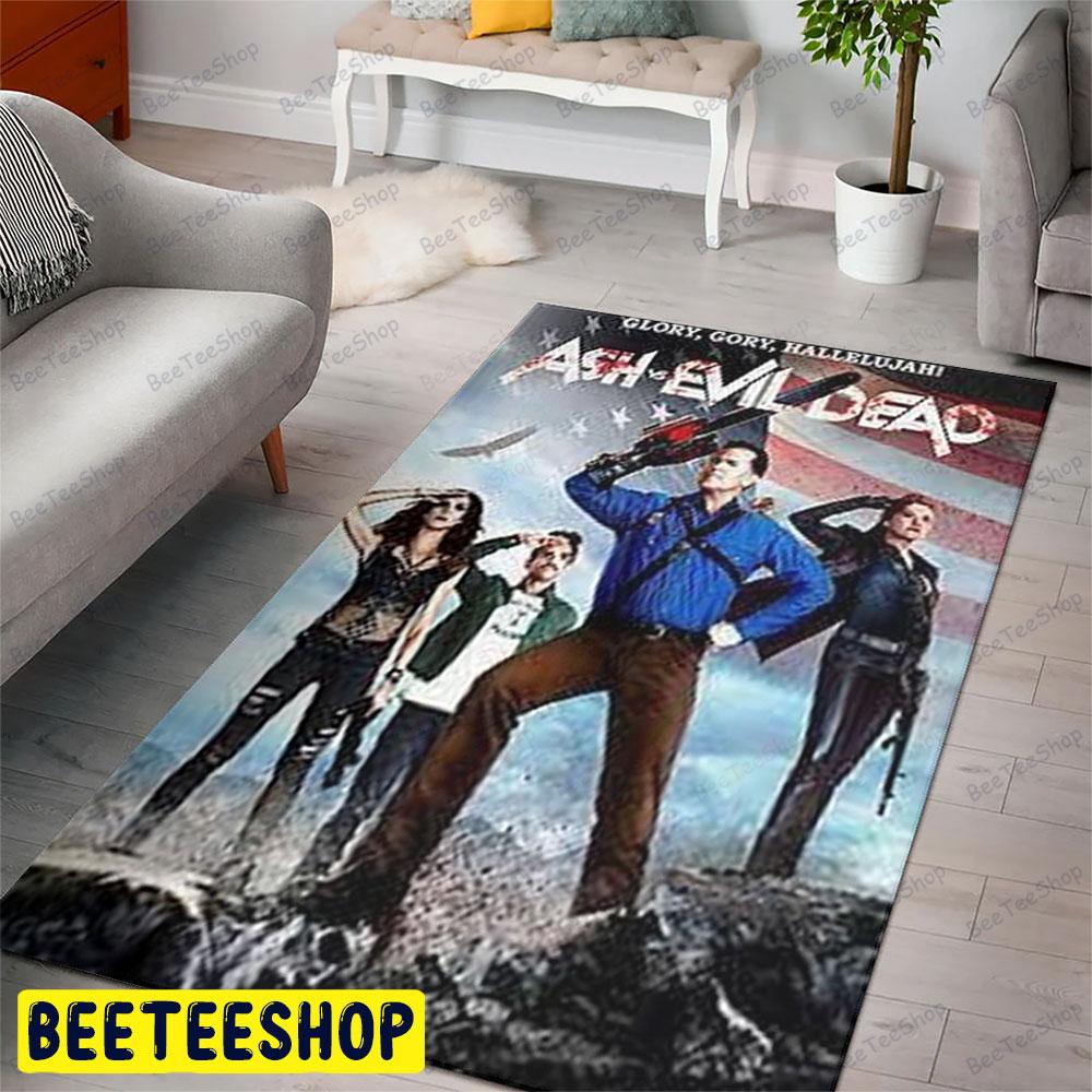 Flag Us Ash Vs Evil Dead Halloween Beeteeshop Rug Rectangle