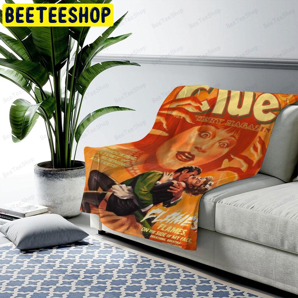 Flames Clue Halloween Beeteeshop US Cozy Blanket