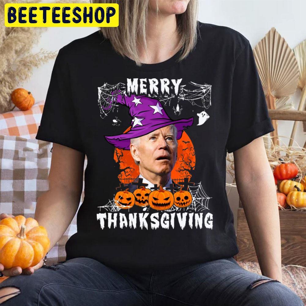 Funny Joe Biden Confused Merry Thanksgiving For Halloween Beeteeshop Trending Unisex T-Shirt