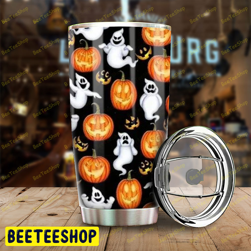 Ghosts Pumpkins Halloween Pattern 079 Tumbler