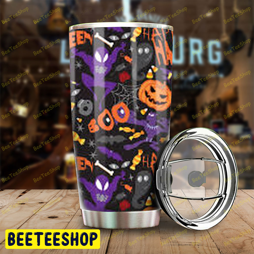 Ghosts Pumpkins Halloween Pattern 127 Tumbler