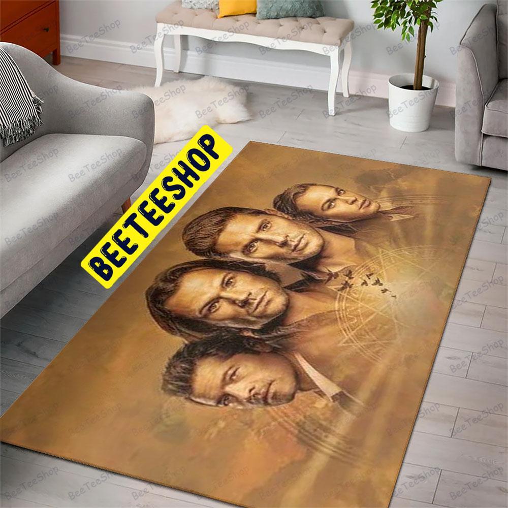 Gold Style Supernatural Halloween Beeteeshop Rug Rectangle