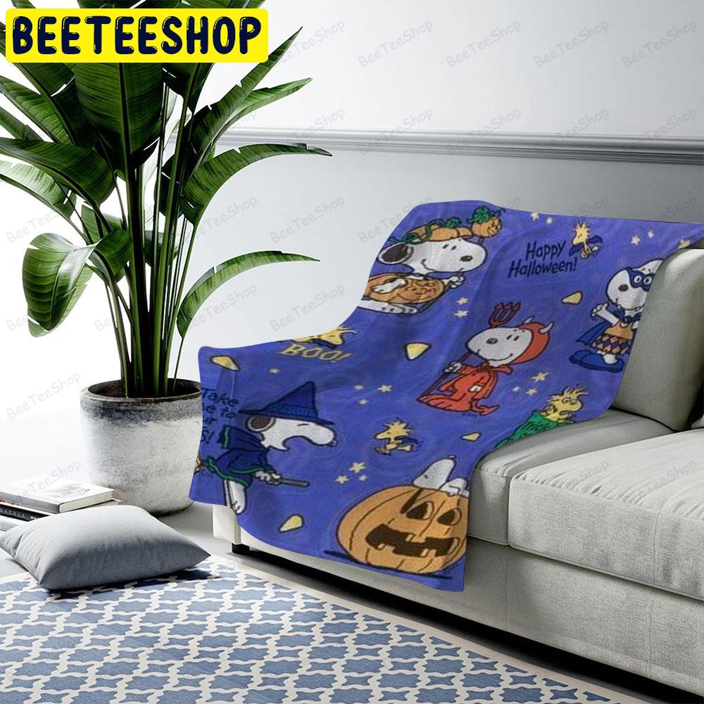 Halloween Snoopy It’s The Great Pumpkin Charlie Brown Beeteeshop US Cozy Blanket