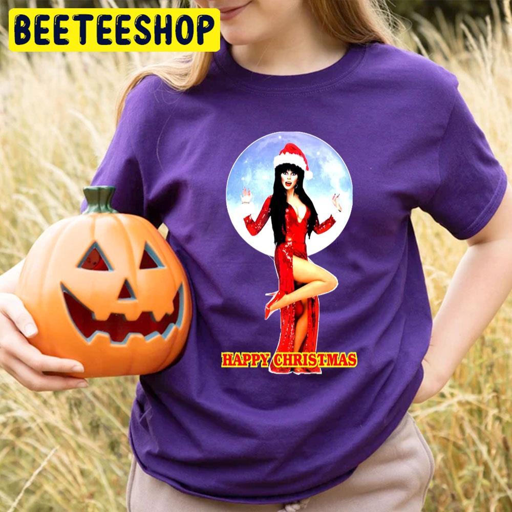 Happy Christmas Elvira Mistress Of The Dark Happy Halloween Beeteeshop Trending Unisex T-Shirt