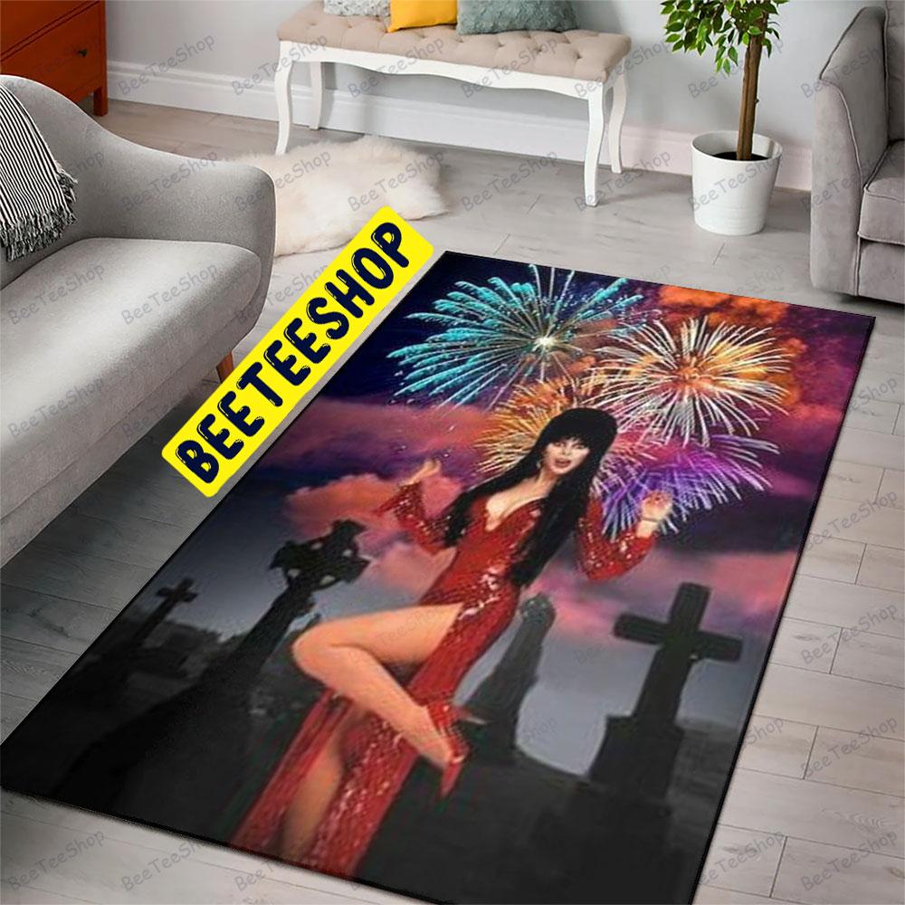 Happy New Year Elvira Mistress Of The Dark Halloween Beeteeshop Rug Rectangle