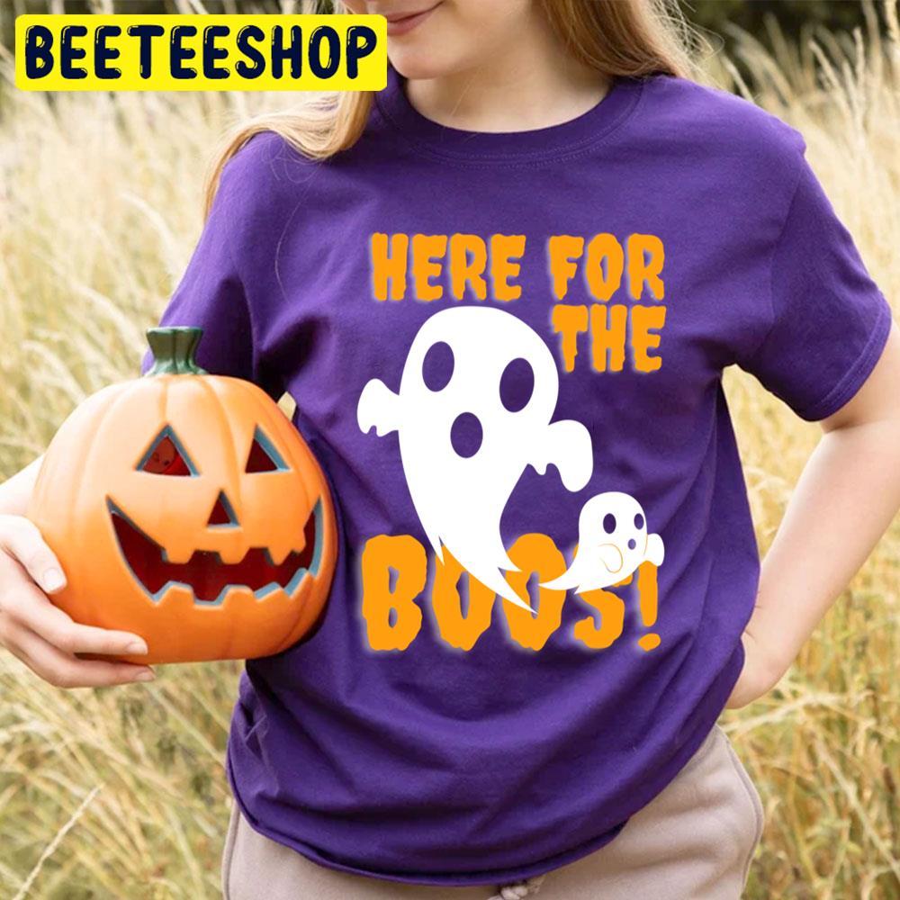 Here For The Boos Ghost Casper Happy Halloween Beeteeshop Trending Unisex T-Shirt