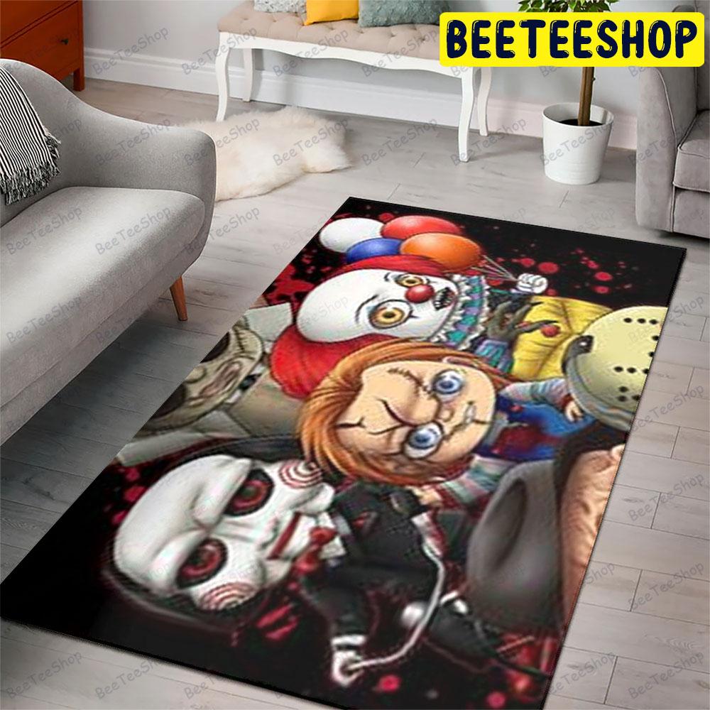 Horror Characters Halloween Pattern Beeteeshop Rug Rectangle