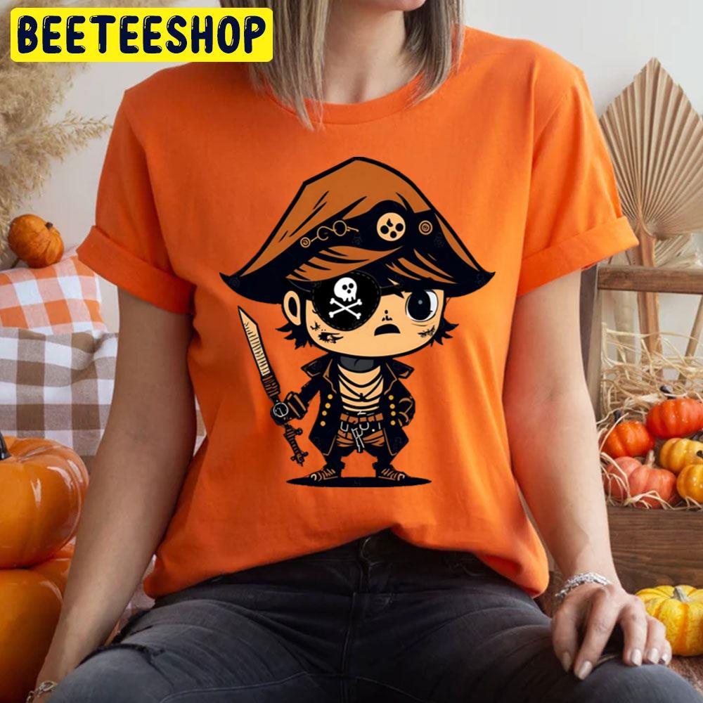 Kawaii Pirate With Eye Patch Halloween Beeteeshop Trending Unisex T-Shirt