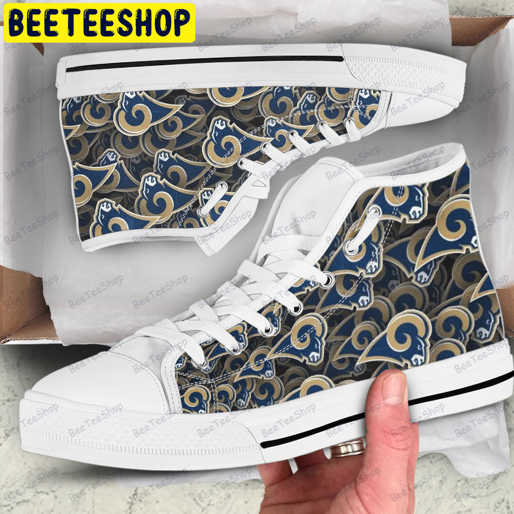 Los Angeles Rams 22 American Sports Teams Adults High Top Canvas Shoes