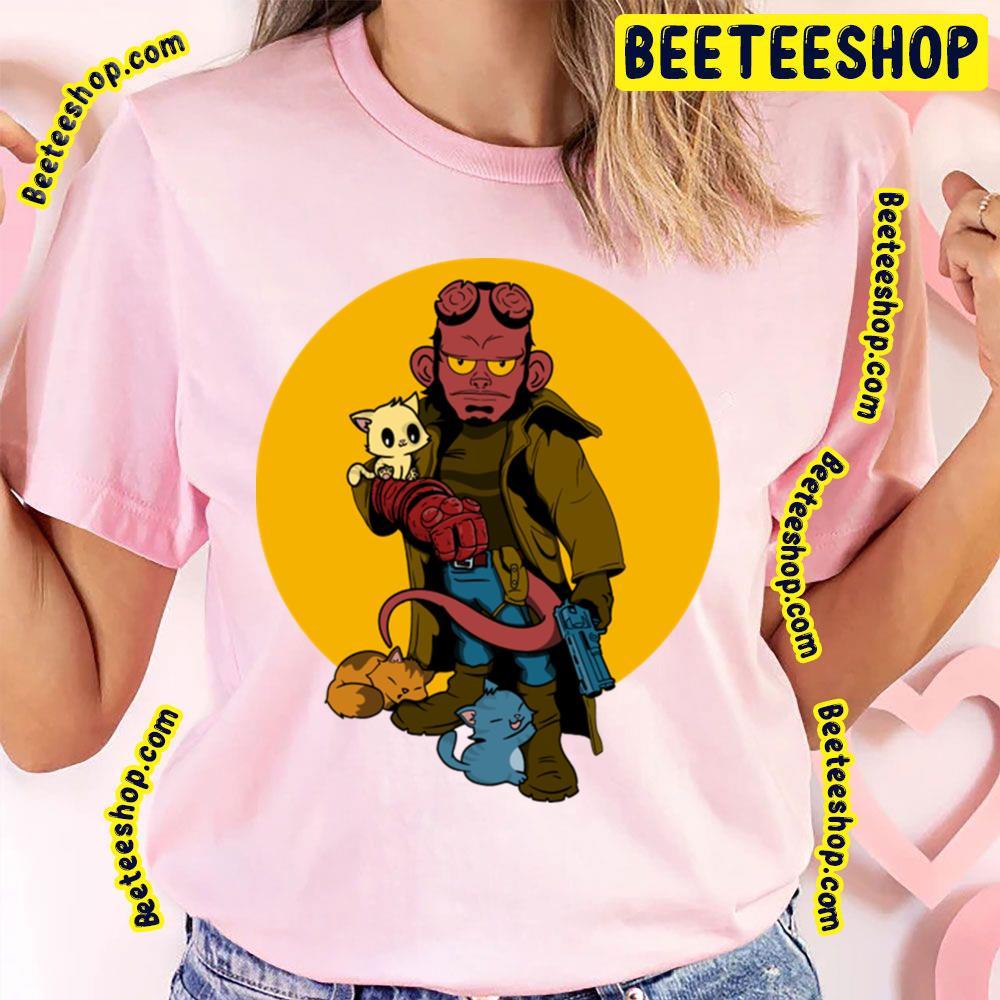 Loves Kitties Hellboy Beeteeshop Trending Unisex T-Shirt