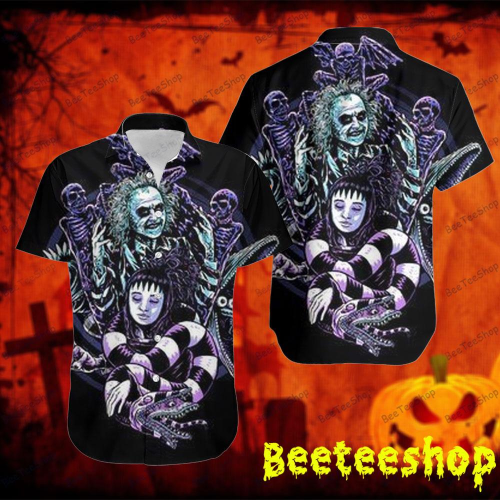 Lydia With Michael Keaton Beetlejuice Halloween Beeteeshop Hawaii Shirt