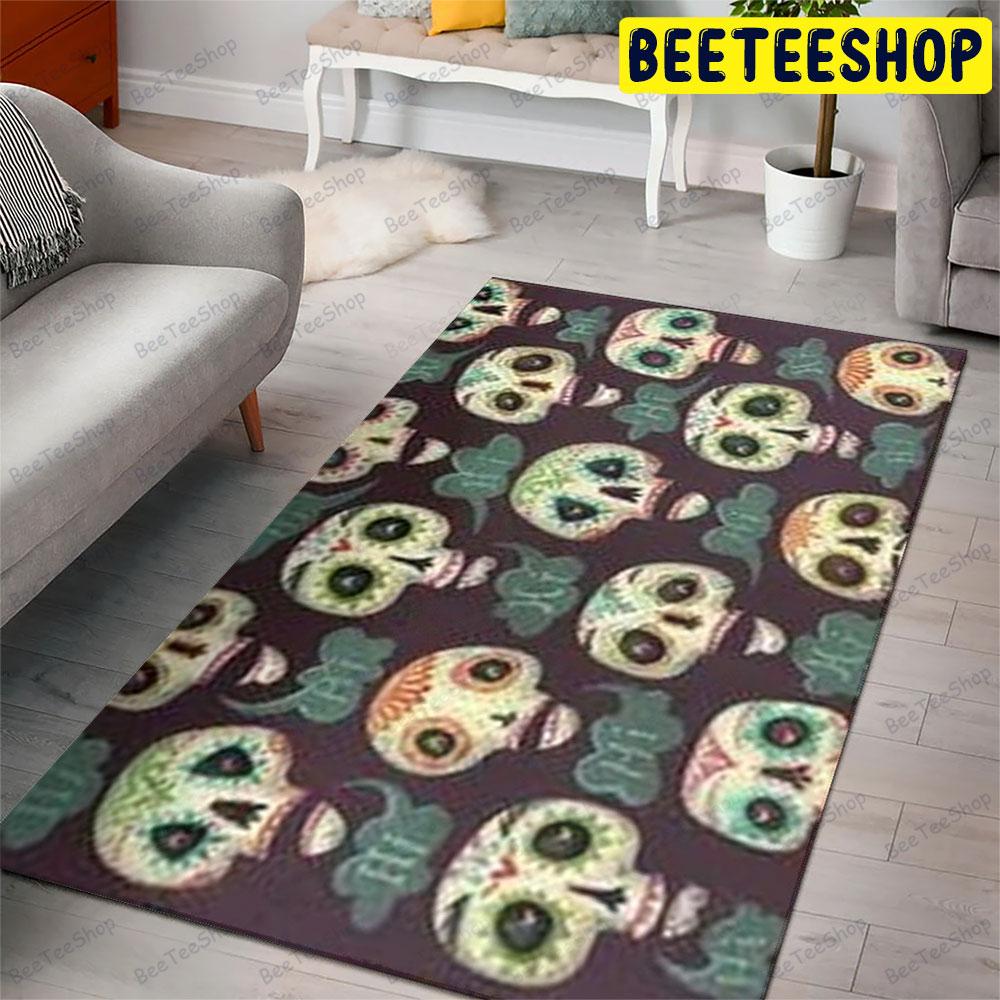 Mexico Skulls Halloween Pattern Beeteeshop Rug Rectangle