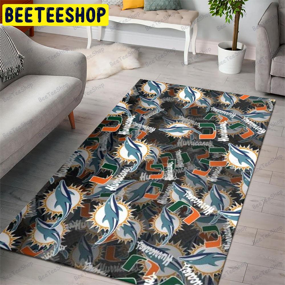 Miami Sports Combo American Sports Teams Beeteeshop Rug Rectangle