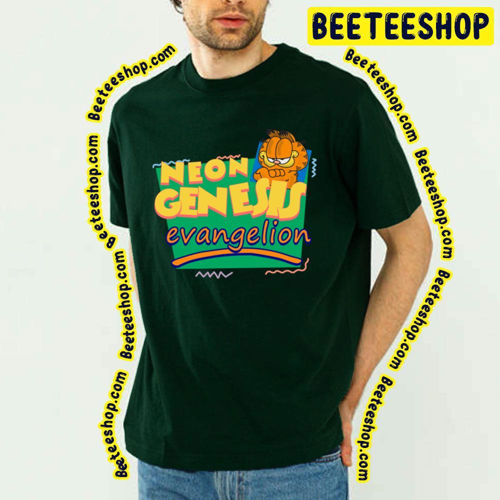 Neon Genesis Evangelion Meets Garfield Friends Beeteeshop Trending Unisex T-Shirt