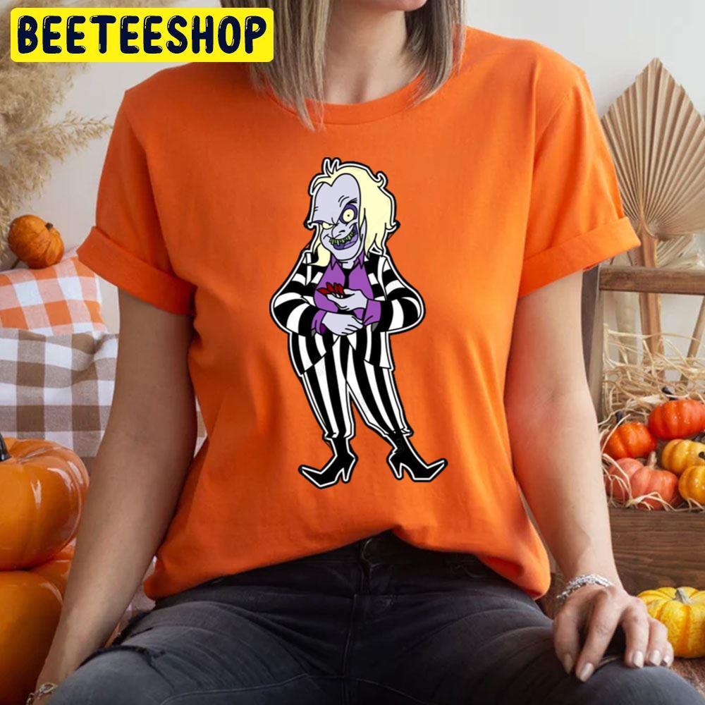 Now Here&39s Beetlejuice Happy Halloween Beeteeshop Trending Unisex T-Shirt