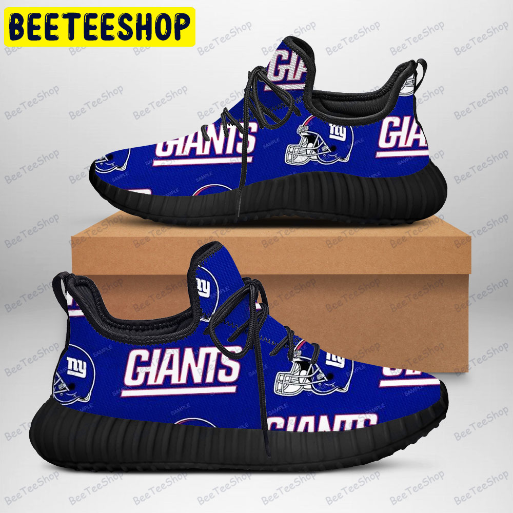 Ny Giants Fabric Pattern American Sports Teams Lightweight Reze Shoes