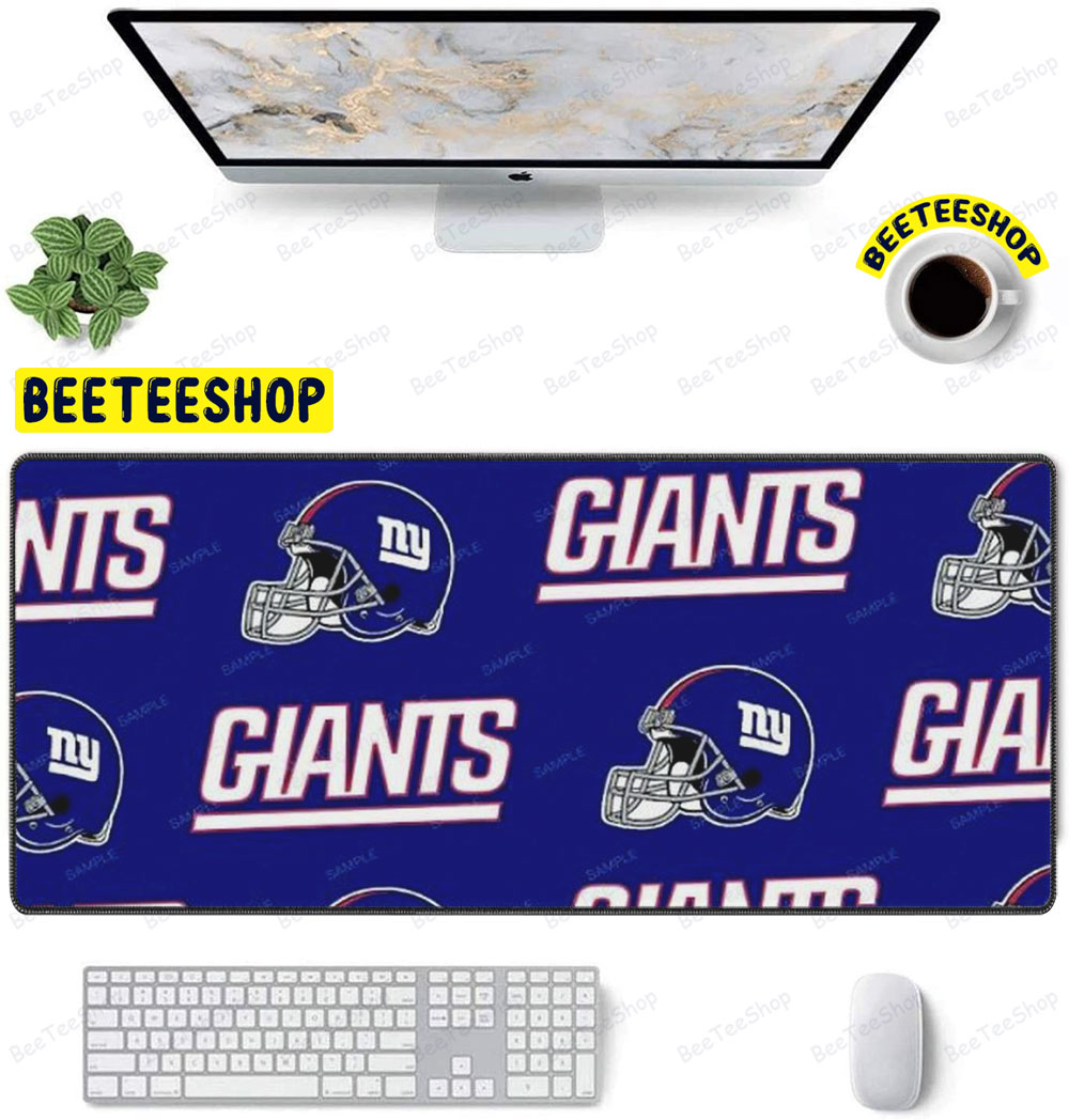 Ny Giants Fabric Pattern American Sports Teams Mouse Pad