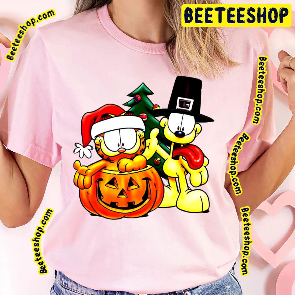 Odie Happy Hollidays Garfield Trending Unisex T-Shirt