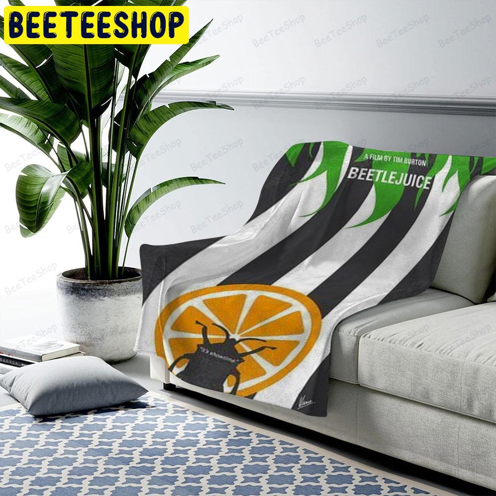 Orange Beetlejuice Halloween Beeteeshop US Cozy Blanket