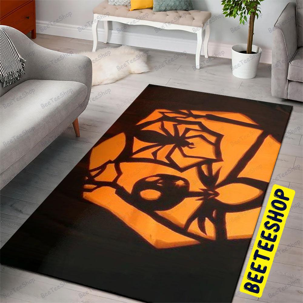 Orange Spider Web The Nightmare Before Christmas Halloween Beeteeshop Rug Rectangle