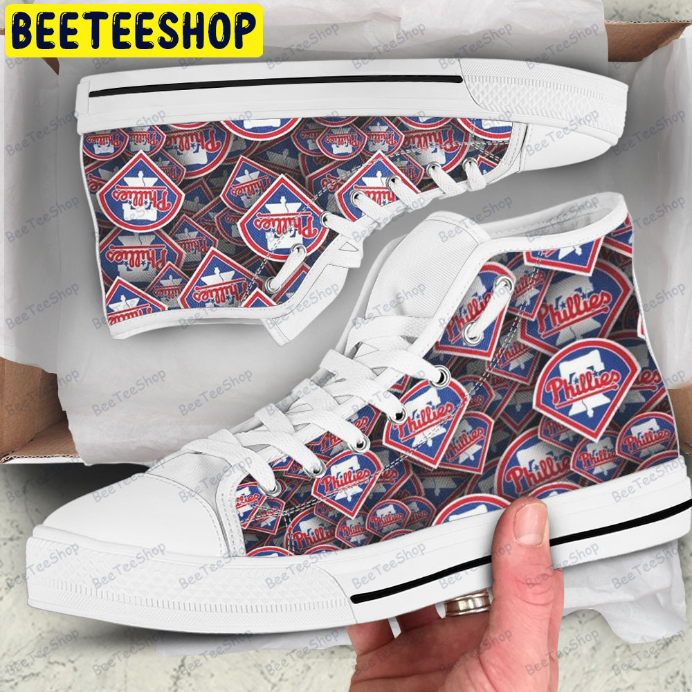 Philadelphia Phillies 22 American Sports Teams Adults High Top Canvas Shoes