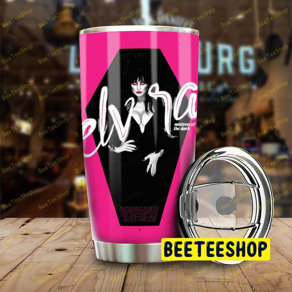 Pink Chaotic Elvira Mistress Of The Dark.Png Halloween Beeteeshop Tumbler