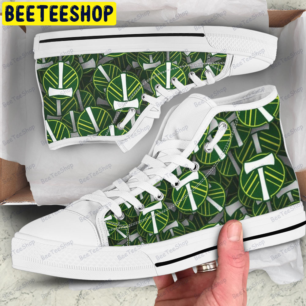 Portland Timbers 22 American Sports Teams Adults High Top Canvas Shoes