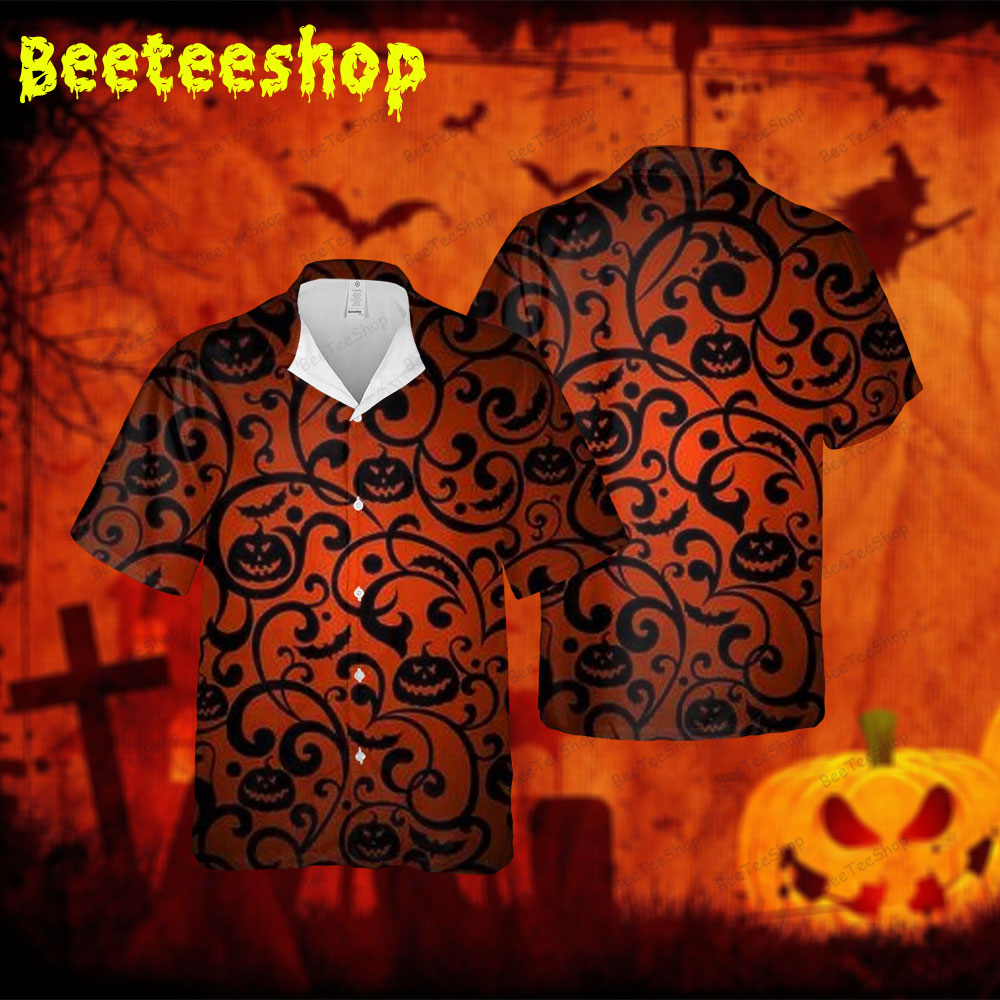 Pumpkins Halloween 042 Spread Collar Hawaii Shirt