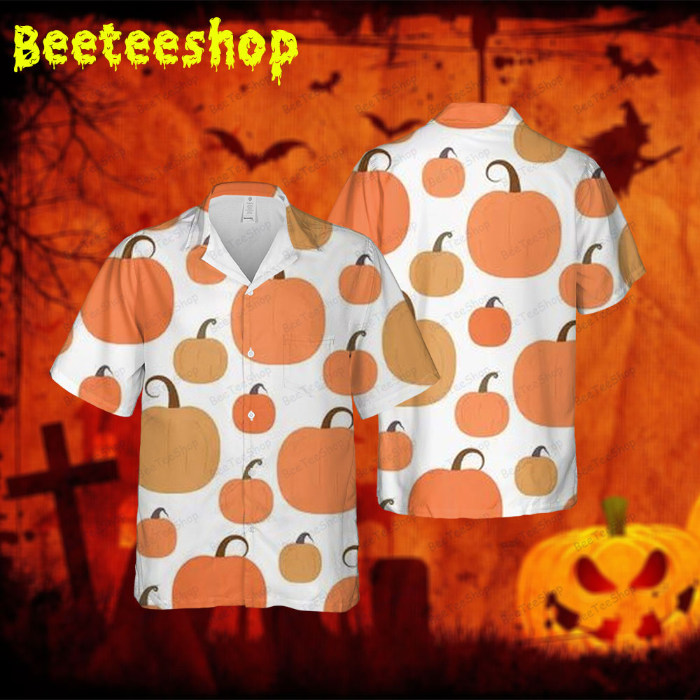 Pumpkins Halloween 097 Spread Collar Hawaii Shirt