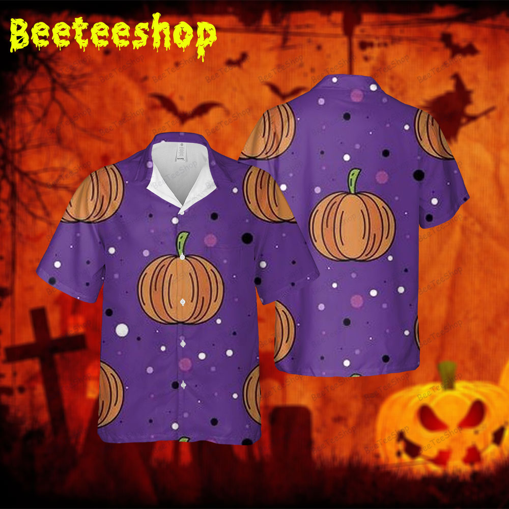 Pumpkins Halloween 117 Spread Collar Hawaii Shirt