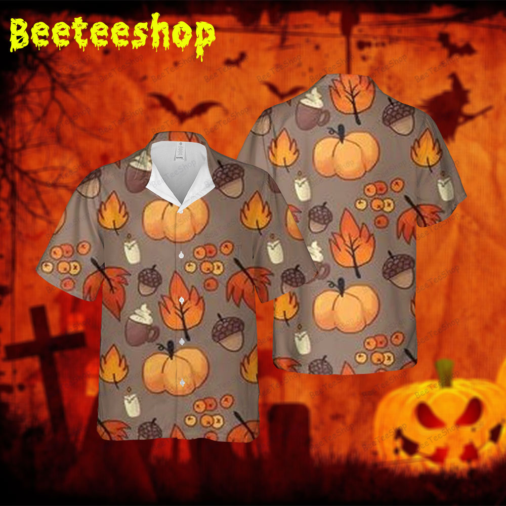 Pumpkins Halloween 119 Spread Collar Hawaii Shirt