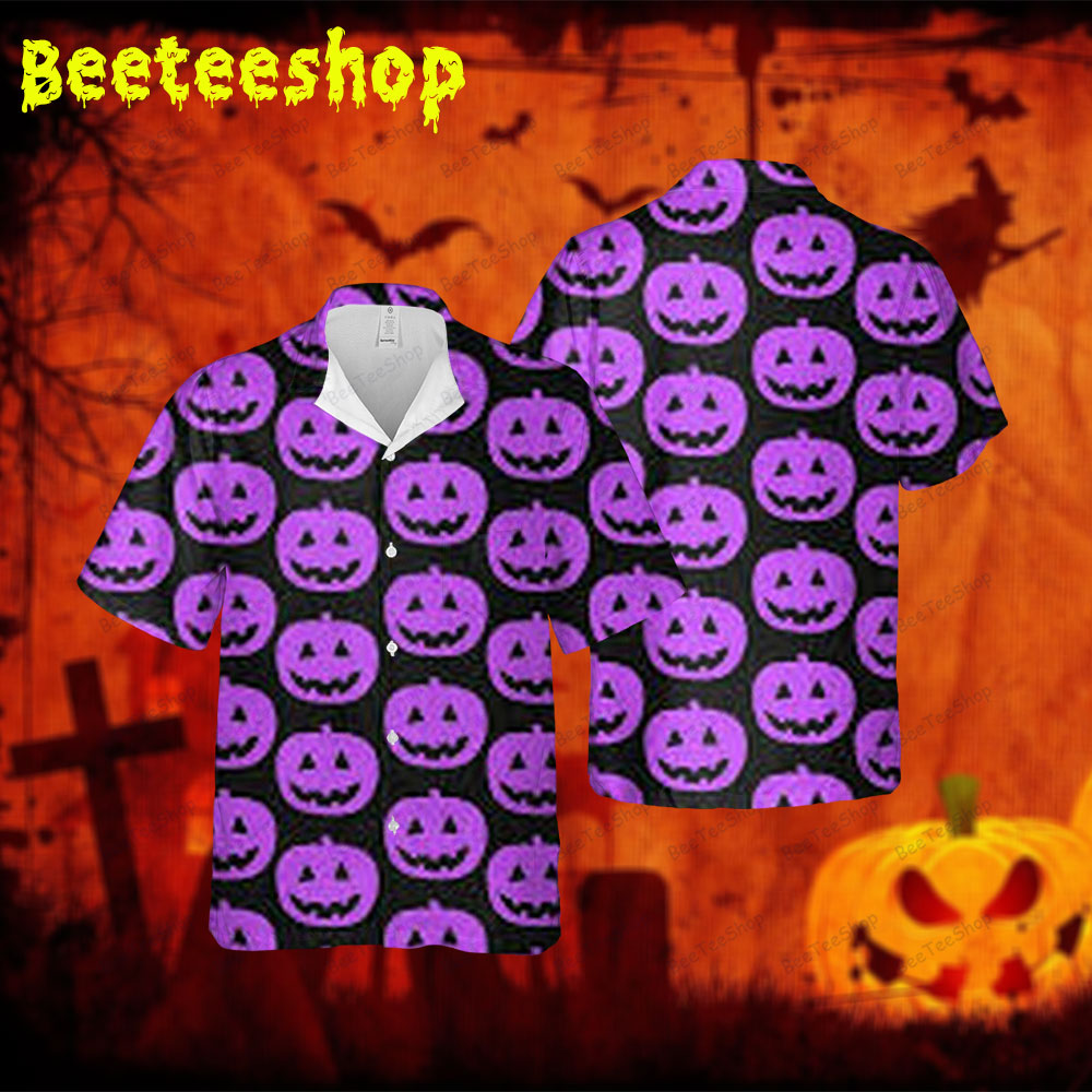 Pumpkins Halloween 137 Spread Collar Hawaii Shirt