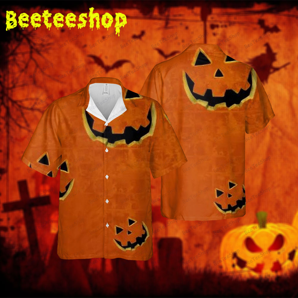 Pumpkins Halloween 148 Spread Collar Hawaii Shirt