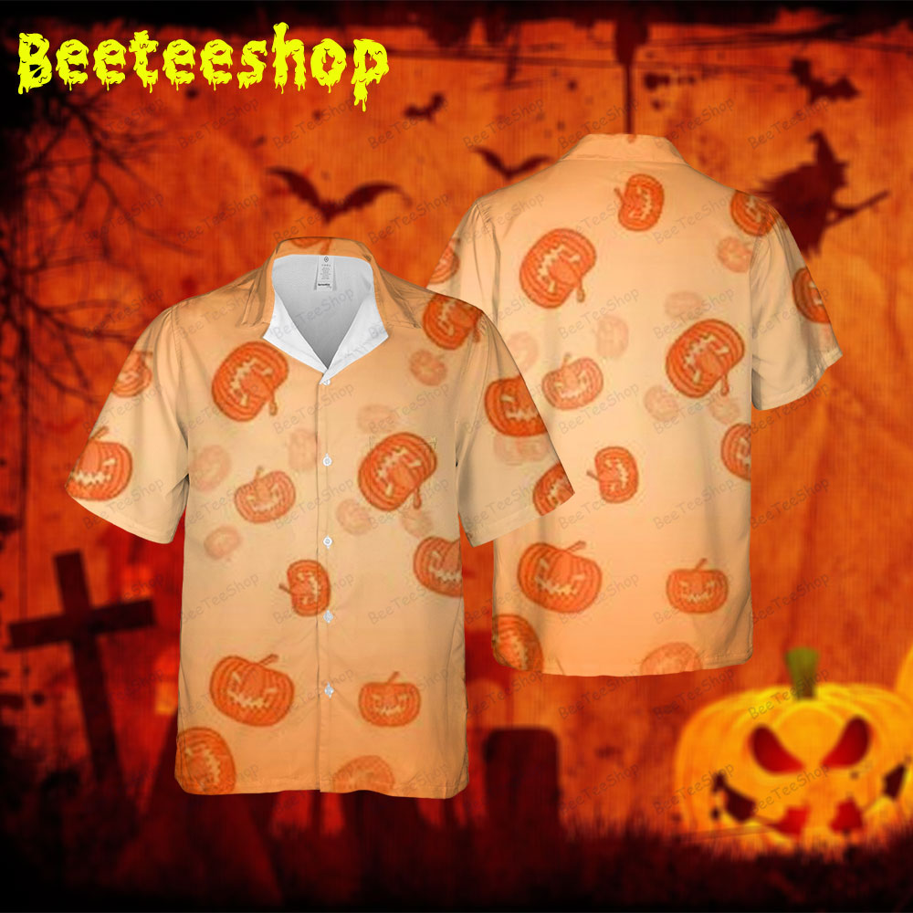 Pumpkins Halloween 216 Spread Collar Hawaii Shirt