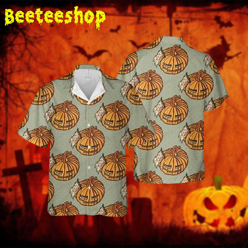 Pumpkins Halloween 318 Spread Collar Hawaii Shirt