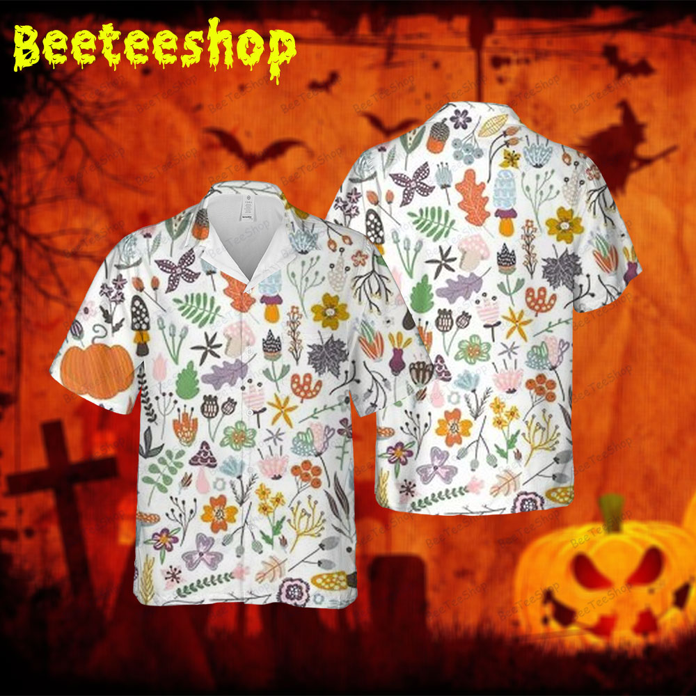 Pumpkins Halloween 398 Spread Collar Hawaii Shirt
