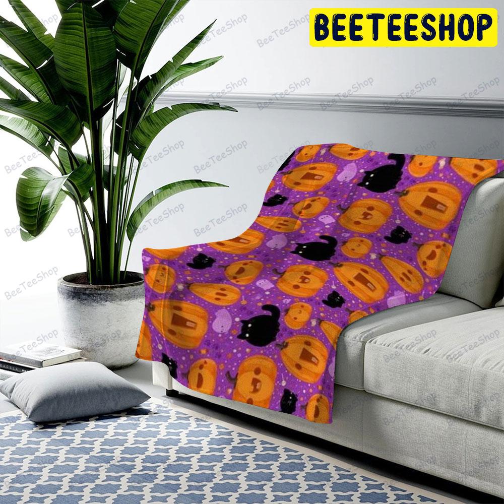 Pumpkins Halloween Pattern 034 Beeteeshop US Cozy Blanket