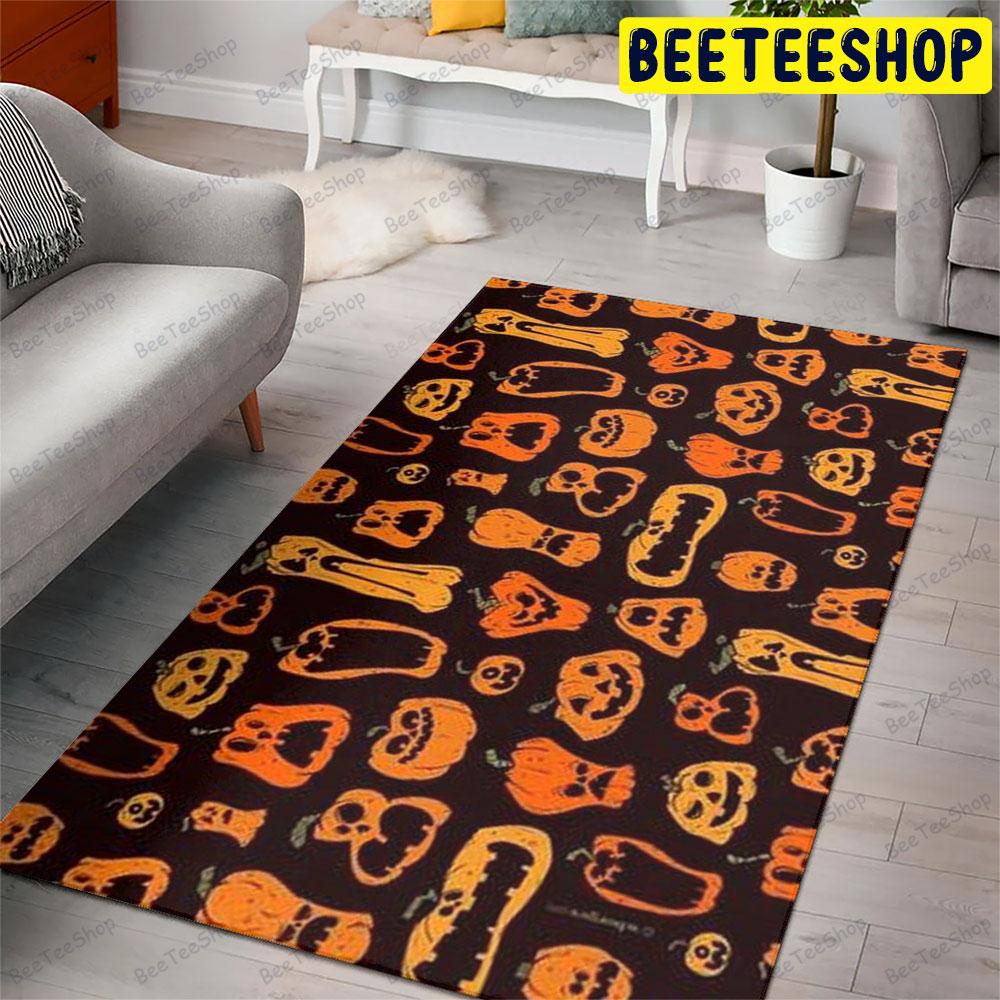 Pumpkins Halloween Pattern 082 Beeteeshop Rug Rectangle