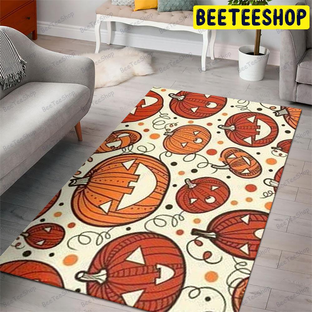 Pumpkins Halloween Pattern 101 Beeteeshop Rug Rectangle