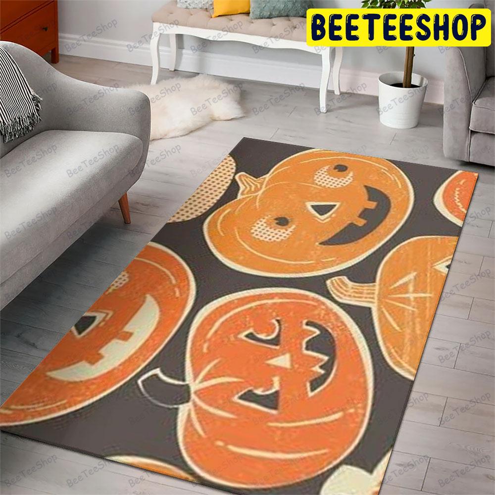 Pumpkins Halloween Pattern 107 Beeteeshop Rug Rectangle