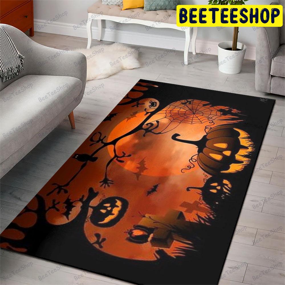 Pumpkins Halloween Pattern 159 Beeteeshop Rug Rectangle