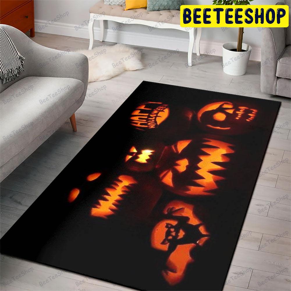 Pumpkins Halloween Pattern 201 Beeteeshop Rug Rectangle