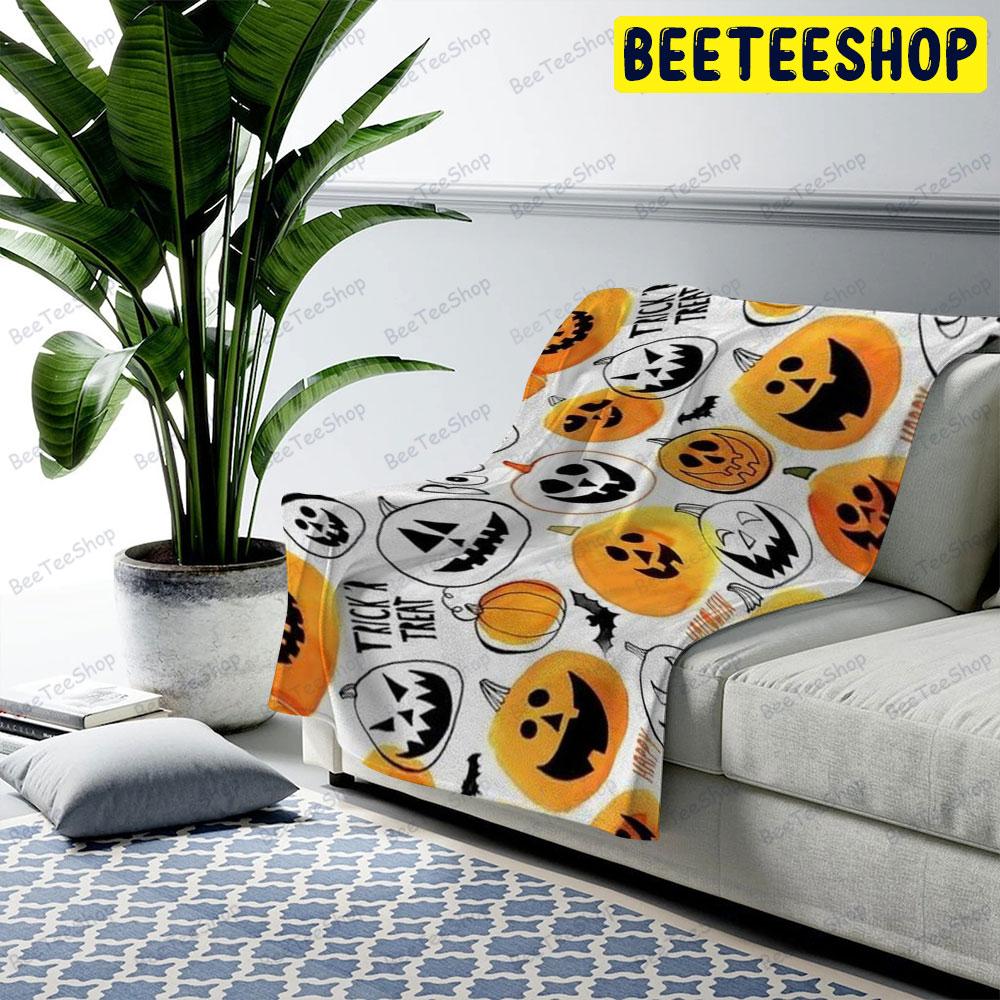 Pumpkins Halloween Pattern 204 Beeteeshop US Cozy Blanket