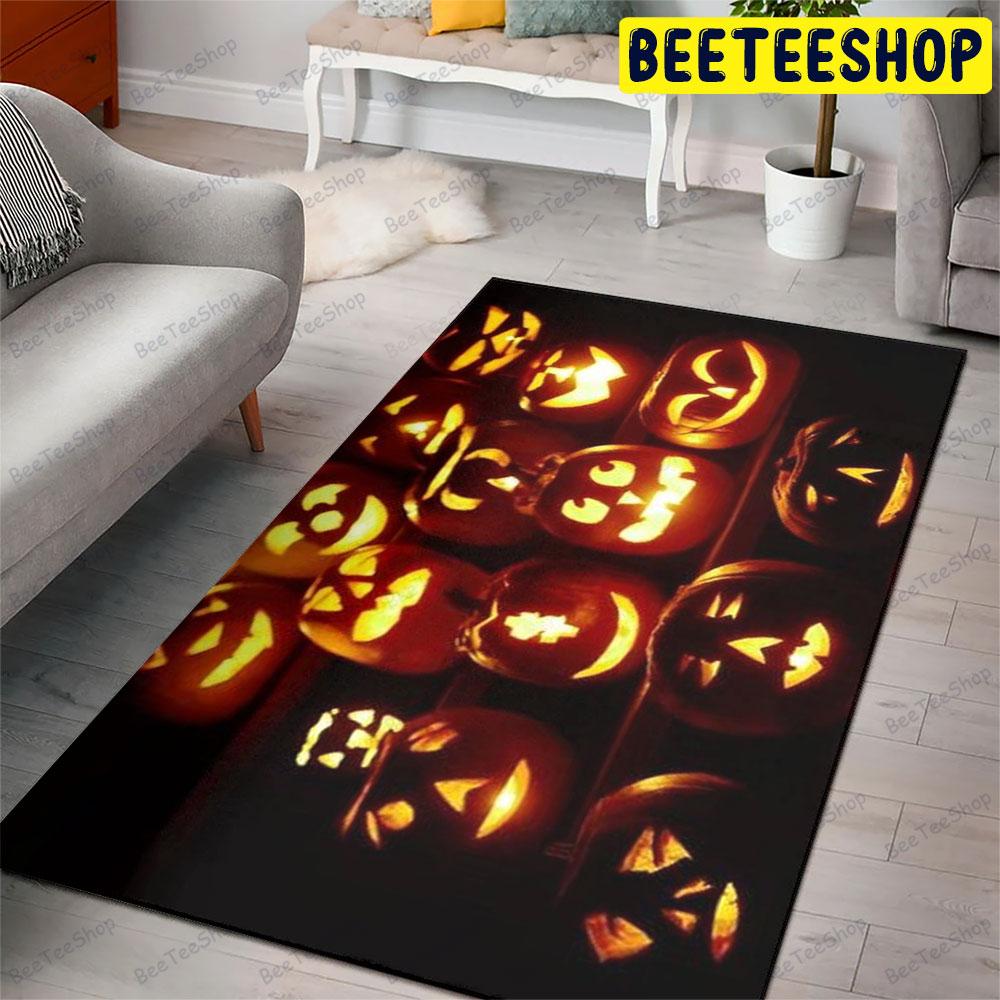 Pumpkins Halloween Pattern 367 Beeteeshop Rug Rectangle