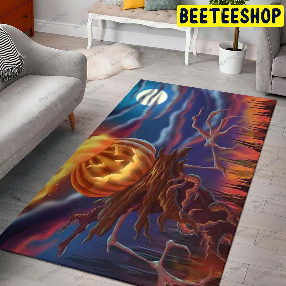 Pumpkins Halloween Pattern 395 Beeteeshop Rug Rectangle