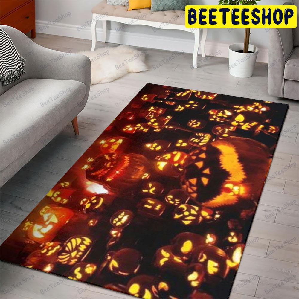 Pumpkins Halloween Pattern 408 Beeteeshop Rug Rectangle