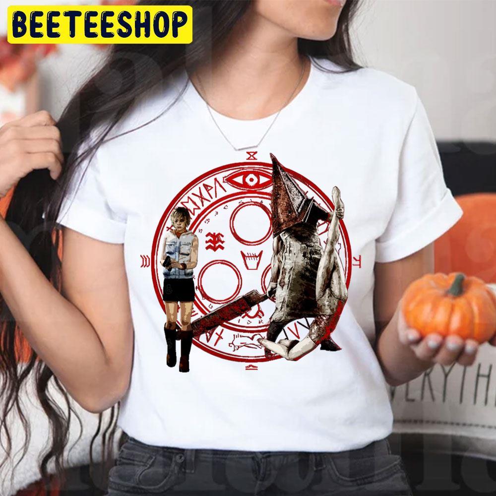 Pyramid Head And Heather Mason Silent Hill Happy Halloween Beeteeshop Trending Unisex T-Shirt